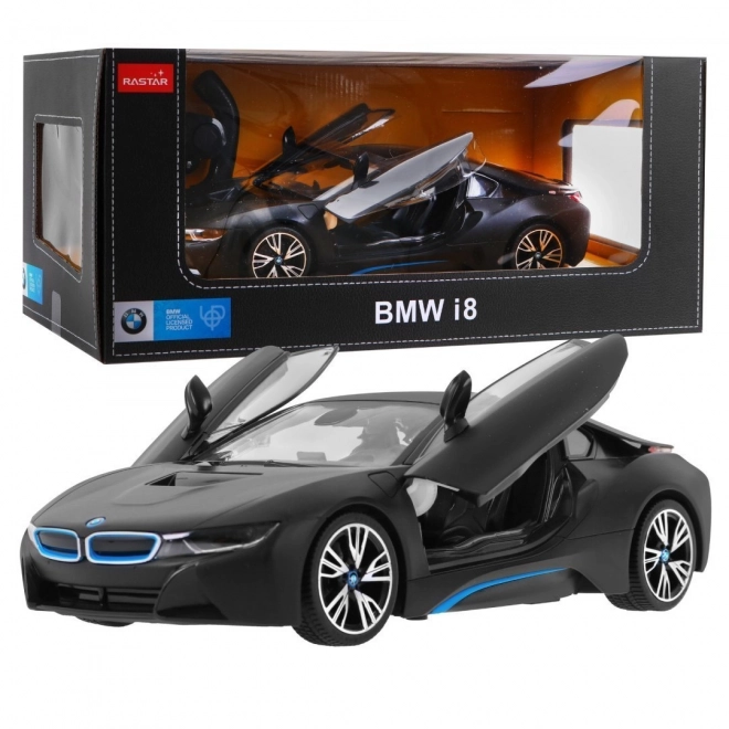 BMW i8 Black RASTAR 1:14 Remote Control Car + 2.4 GHz Remote Control