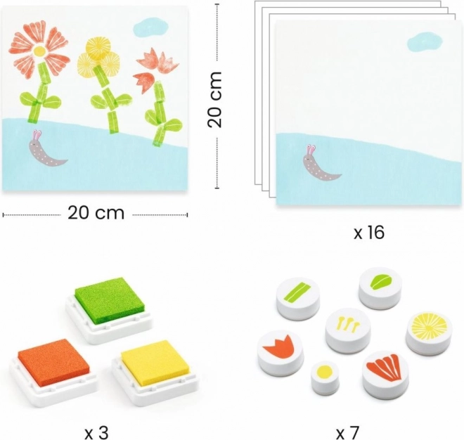 DJECO Stamping Set Flowers
