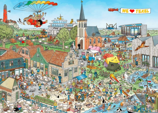 Puzzle JUMBO JvH Vol au-dessus de l'île 1000 pièces