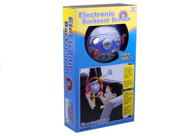 Children's steering wheel simulator with realistic sounds