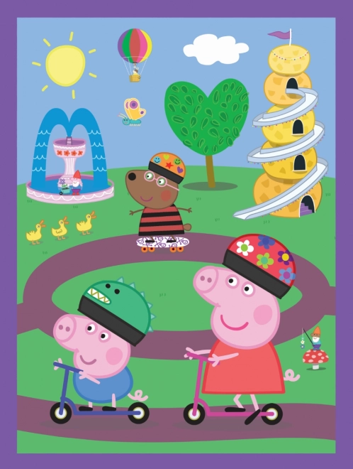 TREFL Set 3 in 1 Gelukkige momenten met Peppa het varkentje (2x puzzel + memory)