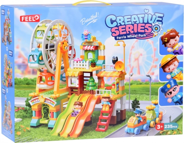 Grandes briques colorées Parc Joyeux aire de jeux avec toboggans 235 pcs