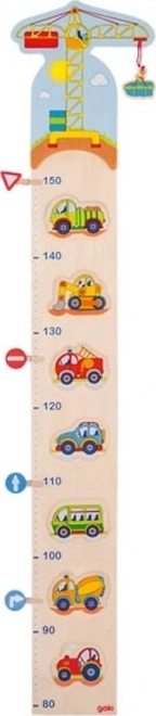 GOKI Houten groei meter Voertuigen