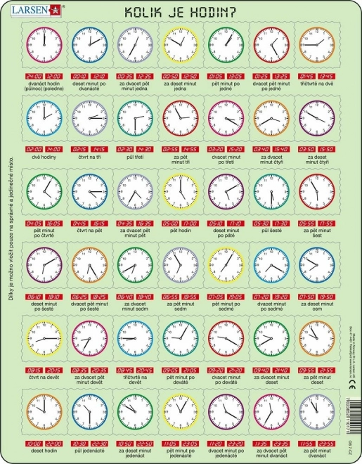 Larsen Lernpuzzle Uhr 42 Teile