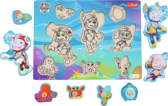Trefl Holz-Puzzle Paw Patrol unter Wasser