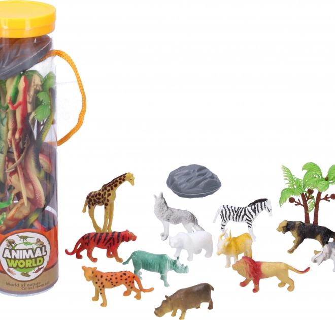 Animal Set in a Tube – Plastic Figurines for Kids