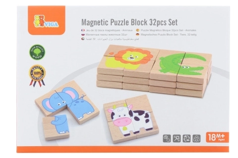 Viga Magnetisches Puzzle Tiere