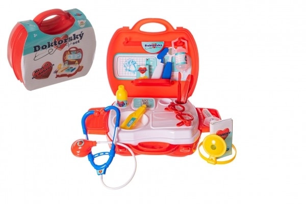 Set dokter/plastic dokter in plastic koffer 24x22x9cm in zak