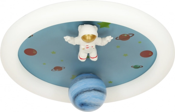 Dimbare LED plafondlamp voor kinderkamer met astronaut