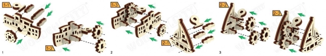 Houten 3D-puzzel mini scheepsset
