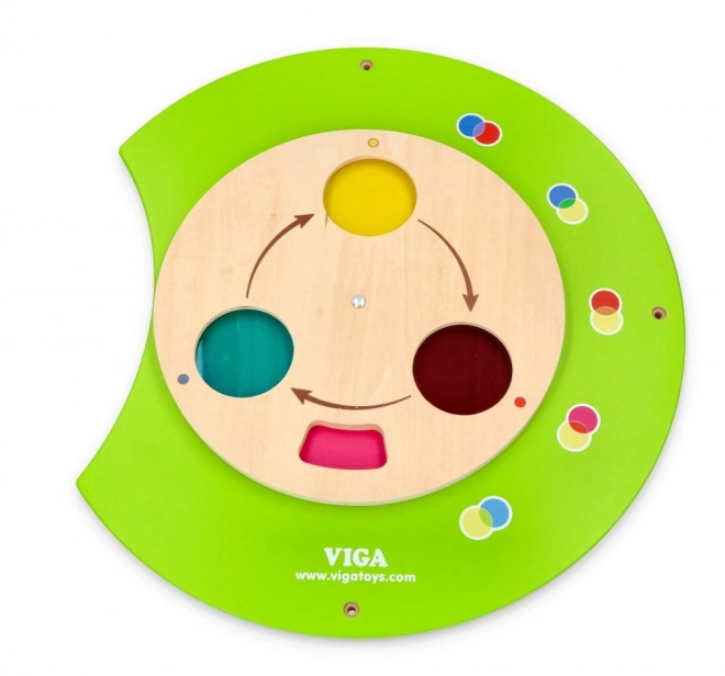 Houten wandmontessori paneel - rups