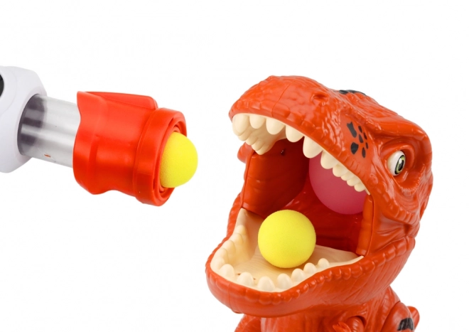 Leuk spel schieten op dinosaurussen met foam balletjes