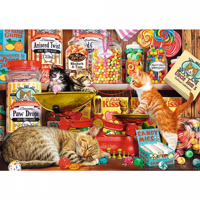 Puzzle 1000 Teile Katzen Süßigkeiten