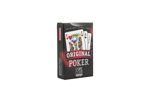 Poker gezelschapsspel kaarten in kartonnen doosje 6x9cm