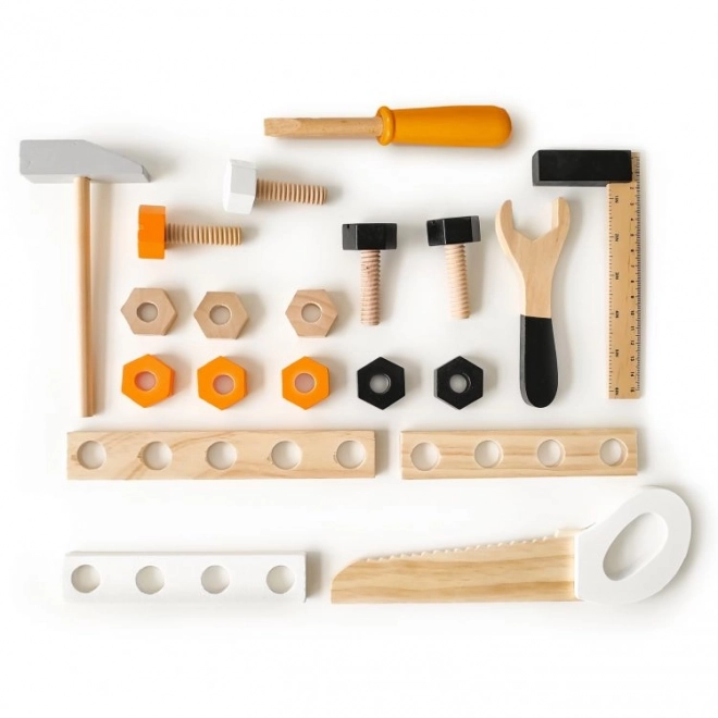 Houten kinderwerkbank met gereedschap ECOTOYS