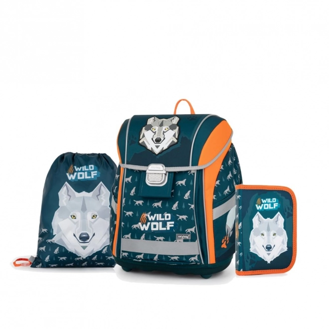 Ensemble scolaire 3 pièces PREMIUM LIGHT loup