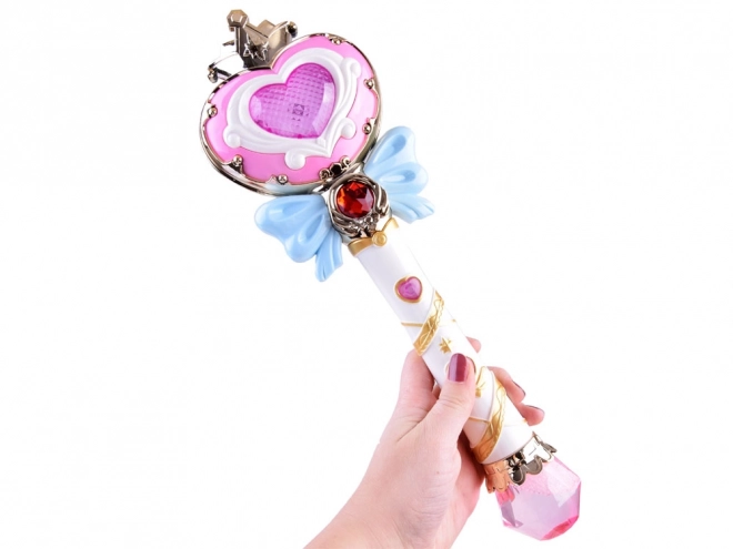Magische roze toverstok met bellen