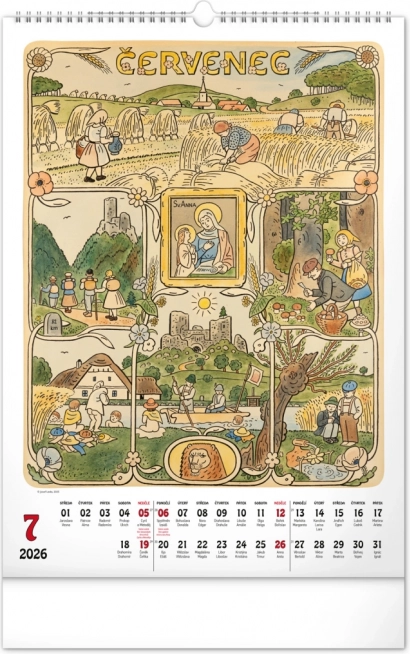 Wall Calendar Josef Lada 2026