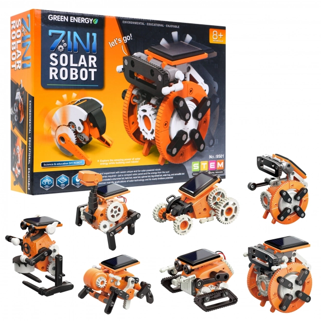Zonnestel robots 7-in-1 om te bouwen voor kinderen 8+ Interactieve functies