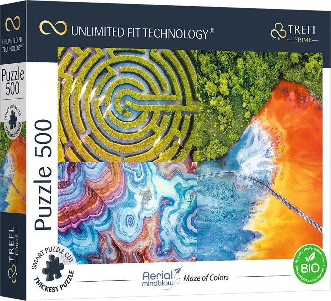 Puzzle TREFL UFT Aerial Mindblow: maze of colors 500 pieces