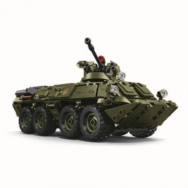 Bouwpakket tank BTR-80AS IFV van Sluban in schaal 1:35
