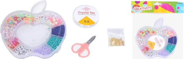 Set de perles avec ficelle et ciseaux Pomme