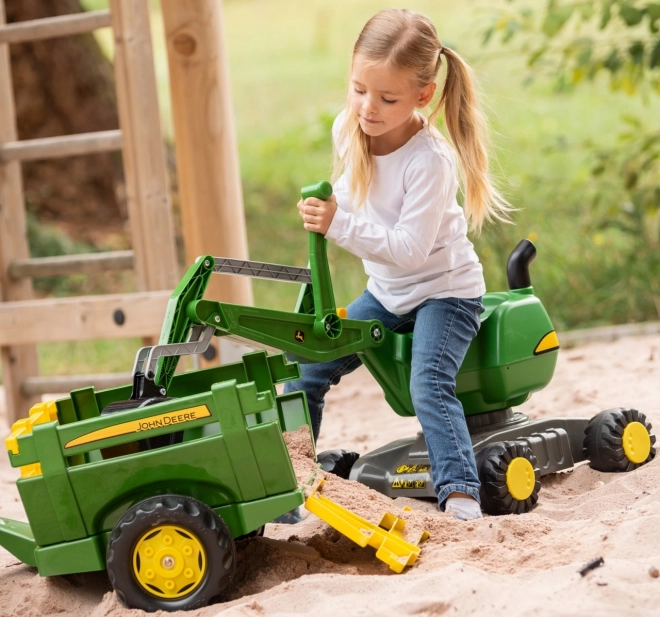 RollyDigger John Deere Ride-On Excavator - Green