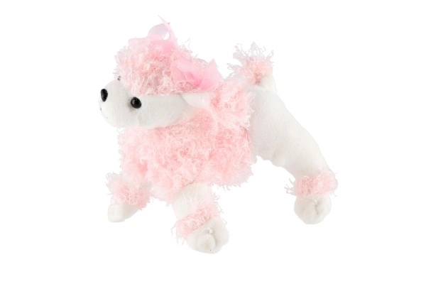 Roze pluchen poedel in tas