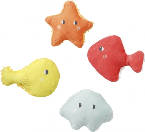 De mignons amis marins en peluche à pêcher et à presser