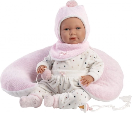 huilende pop Mimi met kussentje broodje 42 cm