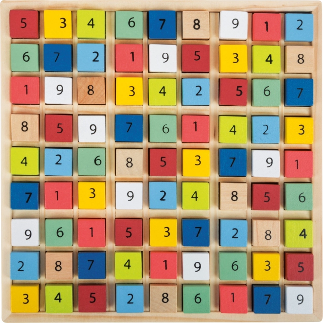 Small Foot houten sudoku gekleurde blokjes