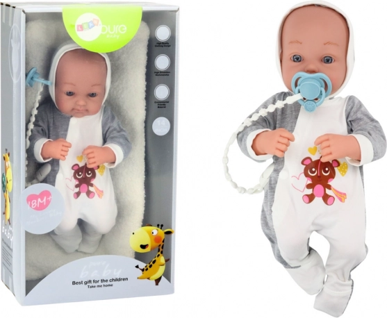 Fabric Doll with Pacifier and Accessories 35 cm