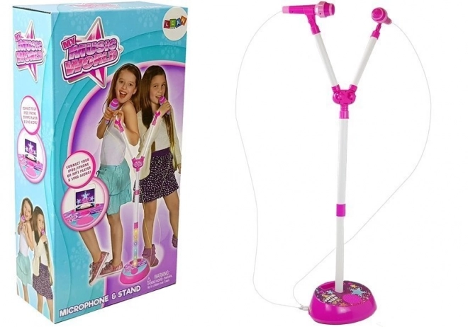 Dubbele microfoon Muziekverlichting MP3 diodes Statief