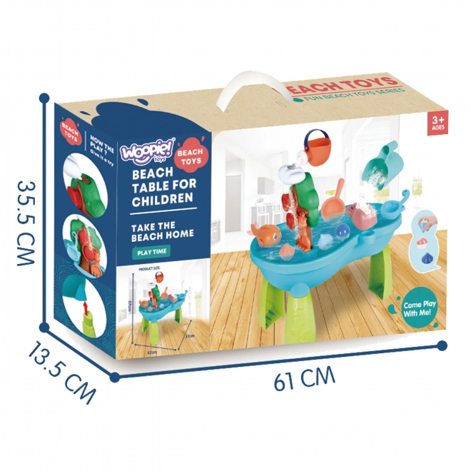 Children's Water Table 2-in-1 with Sandbox and Waterfall WOOPIE