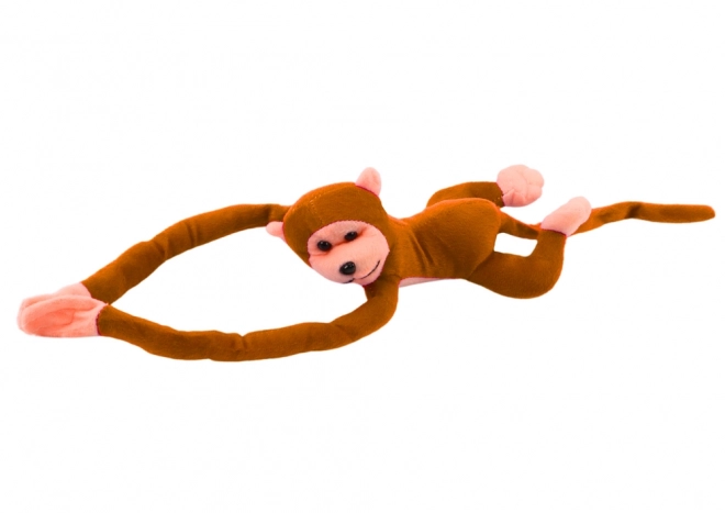 Pluchen mascotte aap met geluid lichtbruin 80 cm