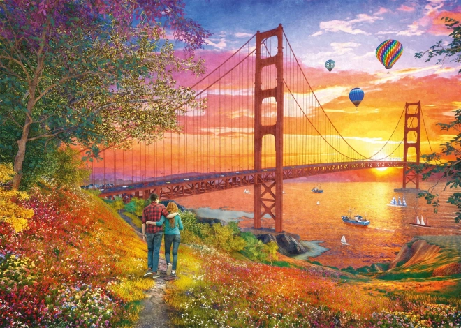 Puzzle Promenade vers le pont du Golden Gate 2000 pièces