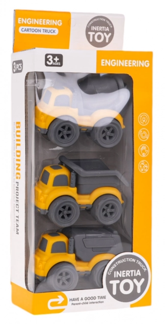 Set aus drei Baufahrzeugen