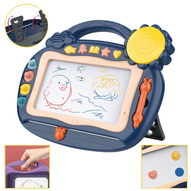 Woopie Magische tekentafel blauw met stempels