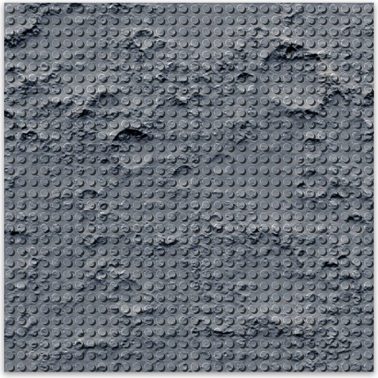 Designer Building Baseplate Moon Landscape 25.5 x 25.5 cm