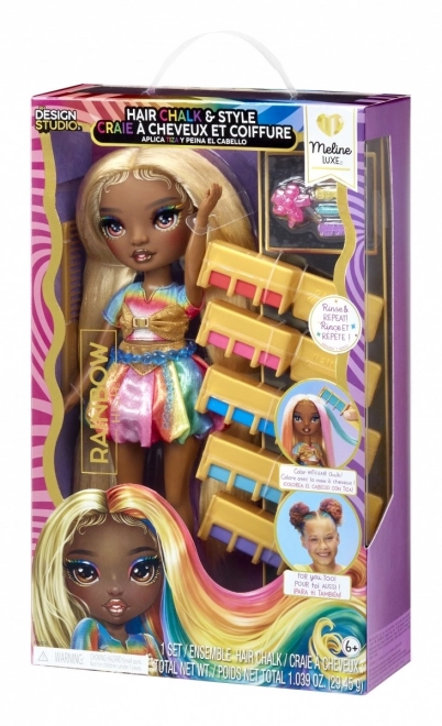 Rainbow High Doll Meline with Hair Chalks