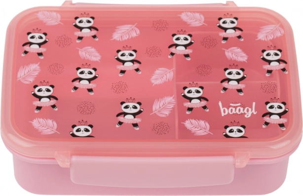 Baagl snack box with compartments Panda