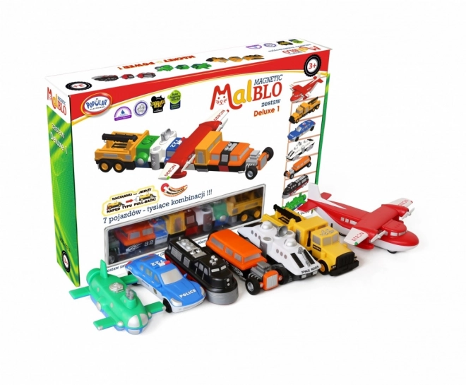 Malblo Magnetische voertuigen deluxe 1 set