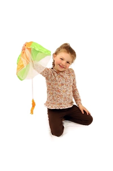 Gloeiende parachutist met parachute 12 cm