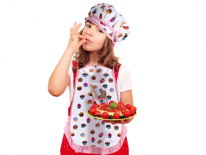Ensemble de cuisine pour enfants avec toque, tablier et ustensiles