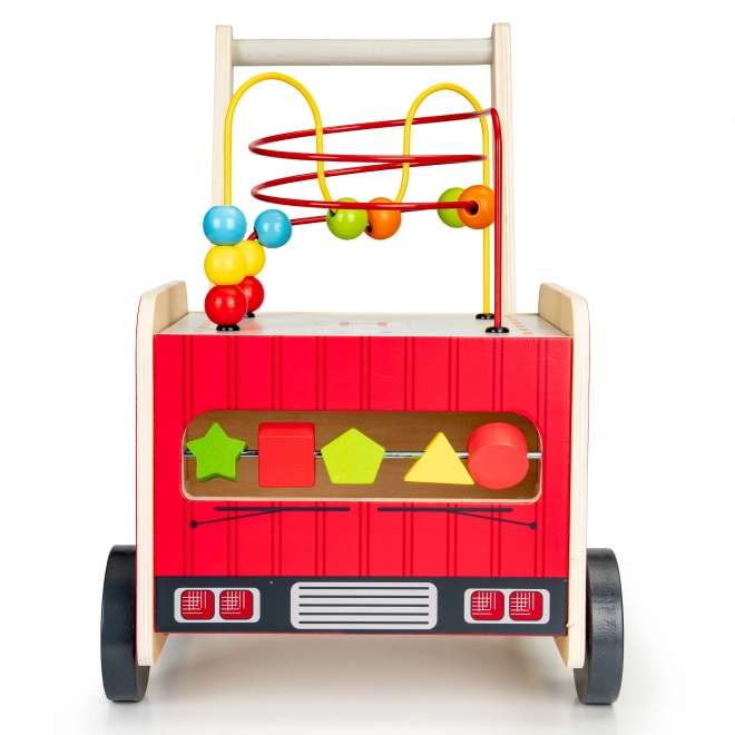 Holz-Lernlaufwagen mit Bauklötzen - Feuerwehrwagen ECOTOYS