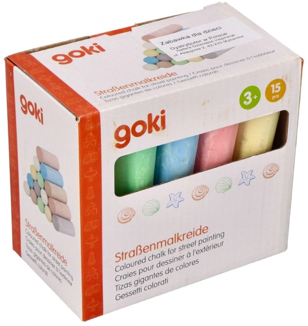 Kleurige stoepkrijt Goki
