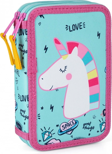 Trousse scolaire à deux étages Unicorn Iconic sans fournitures