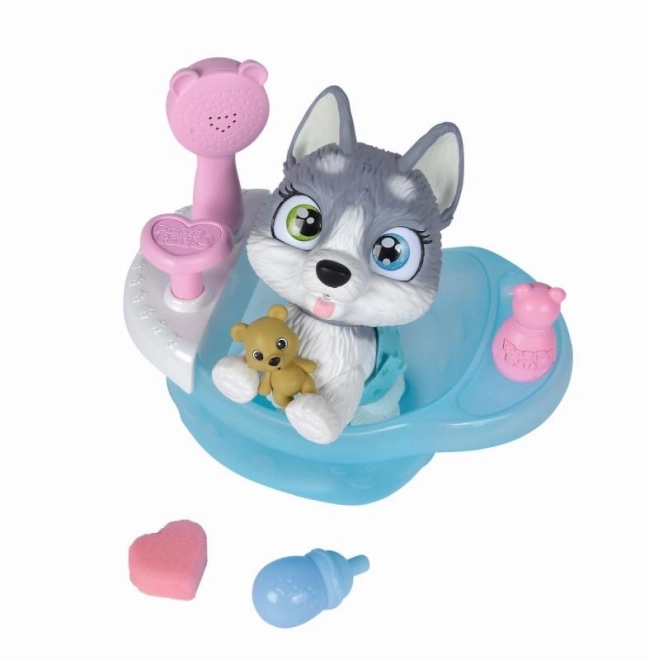 Hund Husky Pamper Petz in der Wanne