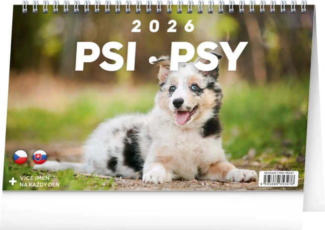 Bureaubladkalender Honden 2026