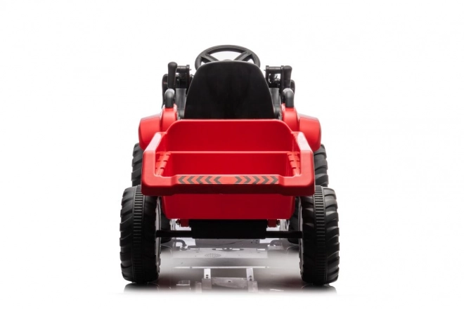 Rode kindertraktor met oplaadbare batterij en schop